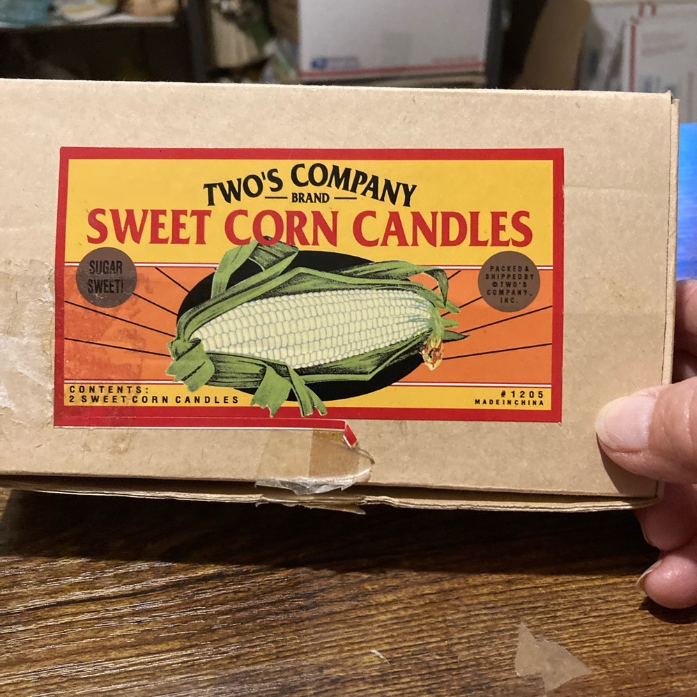 Vintage Two's Company sweet corn candles